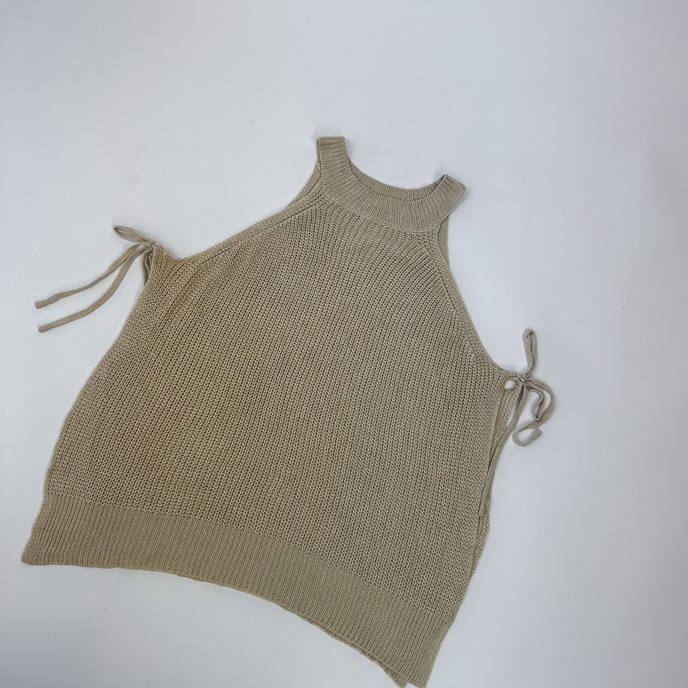 Lulu's Beige Knit Tank Top
